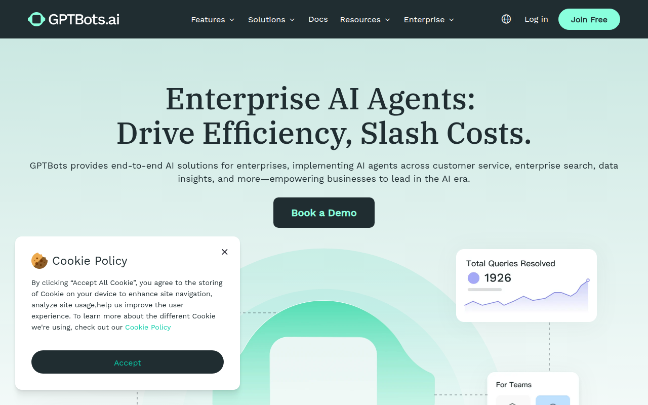 Enterprise AI Agents: Cut Costs & Boost ROI | GPTBots.ai