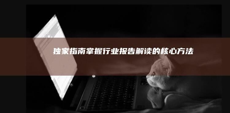 独家指南掌握行业报告解读的核心方法