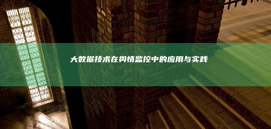 大数据技术在舆情监控中的应用与实践