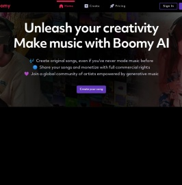 Boomy - Make Generative Music with Artificial Intelligence